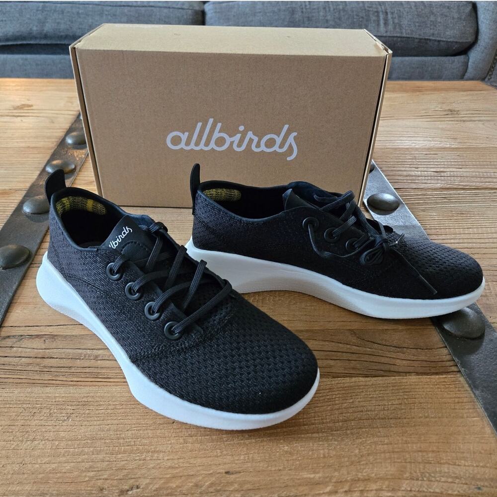 Allbirds Womens SuperLight TR Tree Runner Sneakers Natural Black Sz 8 A10618W080